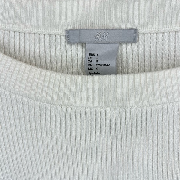 H&M Black and White Striped Knit Sweater L - Picture 10 of 10